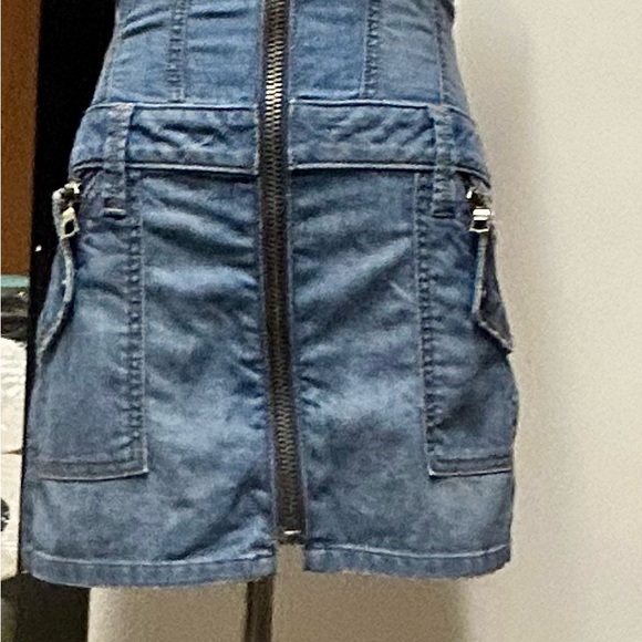 Frankie B. Jean denim zip up dress , size 0 made in Los Angeles - Picture 13 of 16